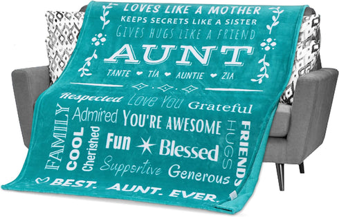 Best Aunt Ever Blanket Gift of Love  Appreciation
